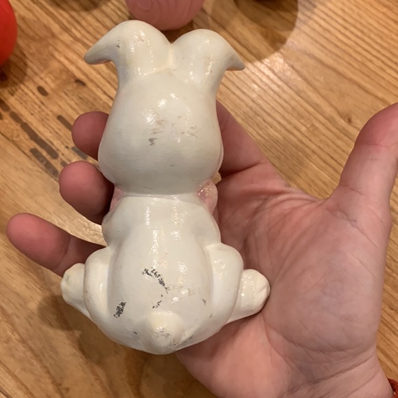 Kitsch vintage hand, painted ceramic Easter basket - Picture 6 of 8